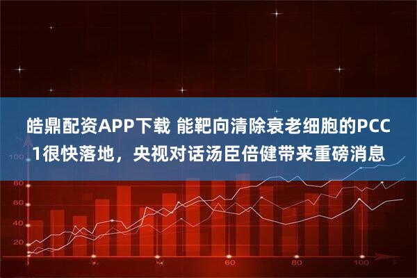 皓鼎配资APP下载 能靶向清除衰老细胞的PCC1很快落地，央视对话汤臣倍健带来重磅消息